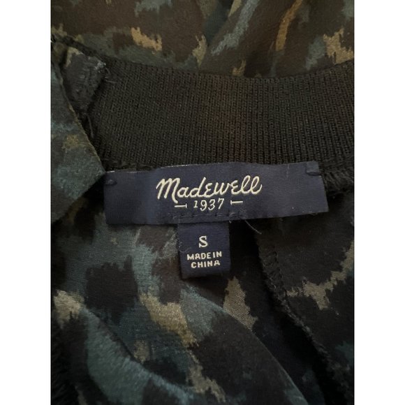 Madewell Silk Front Row Tee Ink Spot Top - Size Small Hi Low Top Short Sleeve - Picture 5 of 6